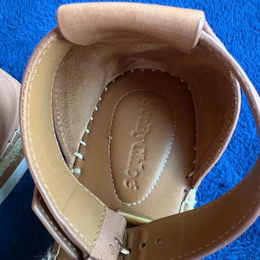 See by Chloé Glyn Leather & Canvas Sandals | US Size 10 / 41 - Picture 6 of 7